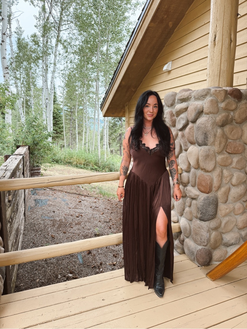 bardot aderia lace maxi dress
